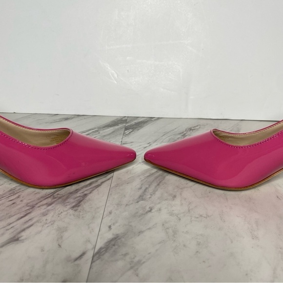 Marc Fisher Zala Pink Patent Leather Pointy Toe Pump 5 1/2 M - Picture 6 of 14